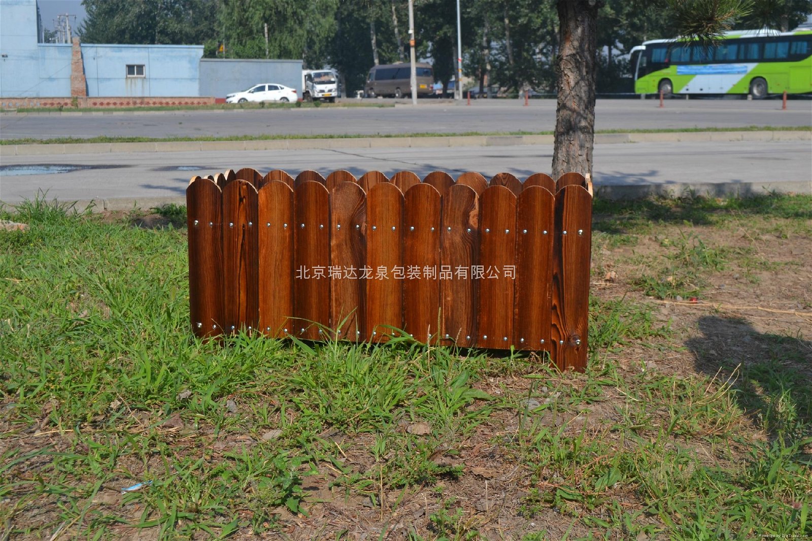 北京防腐木花箱花槽碳化木花箱定做 5