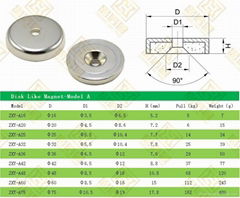 D12mm Pot Magnet with A3 Steel Cage