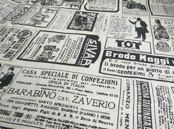  wholesale Industrial Times Newspaper printed linen cotton fabric for table