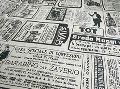 wholesale Industrial Times Newspaper printed linen cotton fabric for table