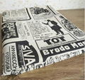  wholesale Industrial Times Newspaper printed linen cotton fabric for table 3