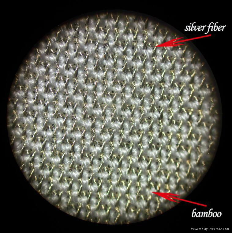 Bamboo silver fiber shielding fabric for sleeping cap/bed cover 3