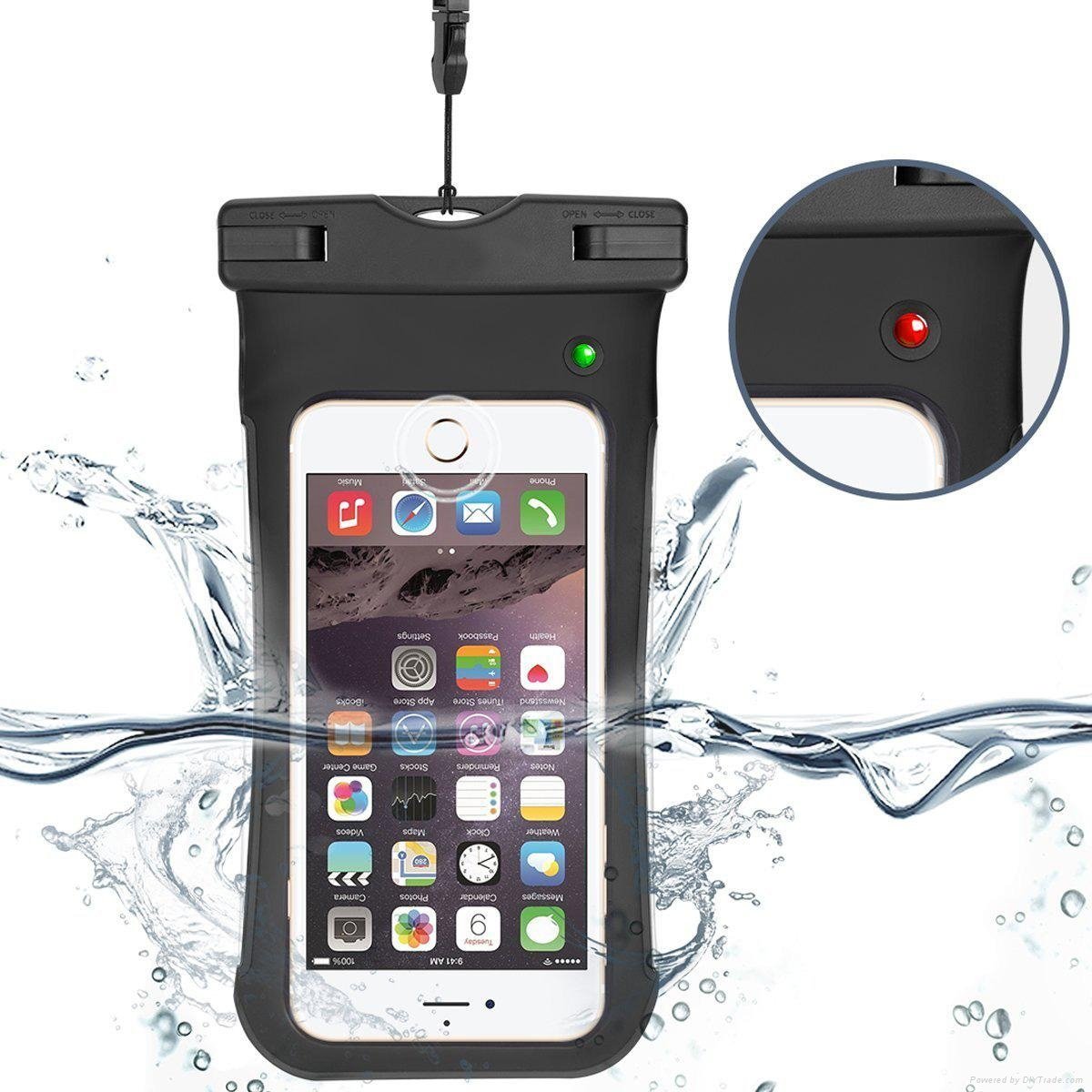 The World First Water Leakage Alarm System Waterproof Dry Bag for Smartphones