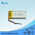 Factory good quality UL certificated 502035 3.7v 300mah li polymer battery for h