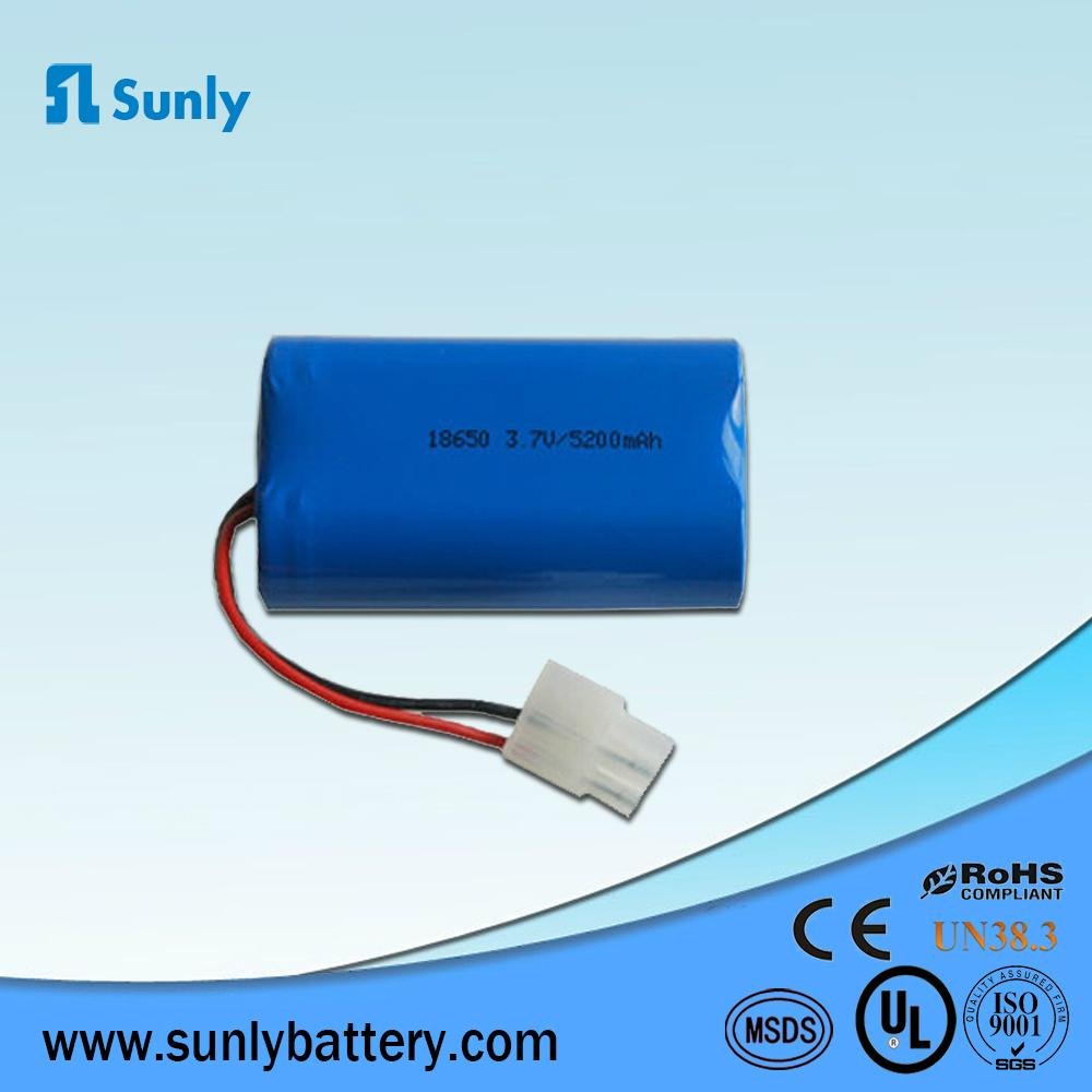 1S2P 18650 Li-ion battery pack 3.7V 4000mAh for medical device