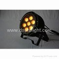 7pcs 15W rgbwa outdoor led par 64