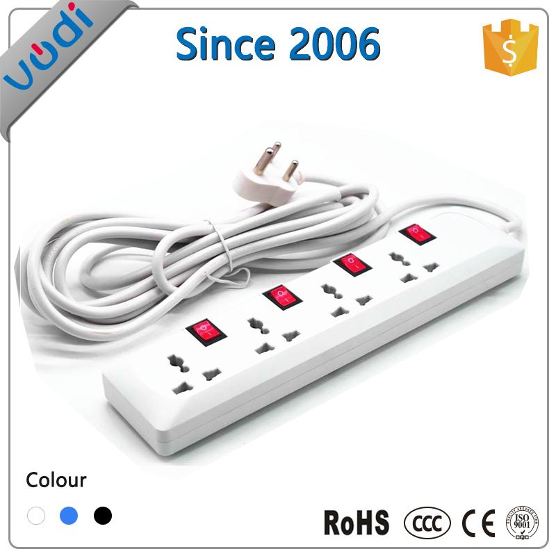 Universal socket extension cord power strip 4