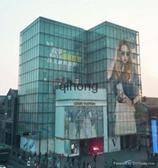 Glass Curtain Wall Led Transparent Display Indoor Assembly Glass Video Wall