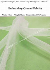 Mesh Fabrics Embroidered Ground Fabric