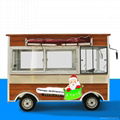 Stainless steel mobile food truck ice cream cart hot dog Snack car 1