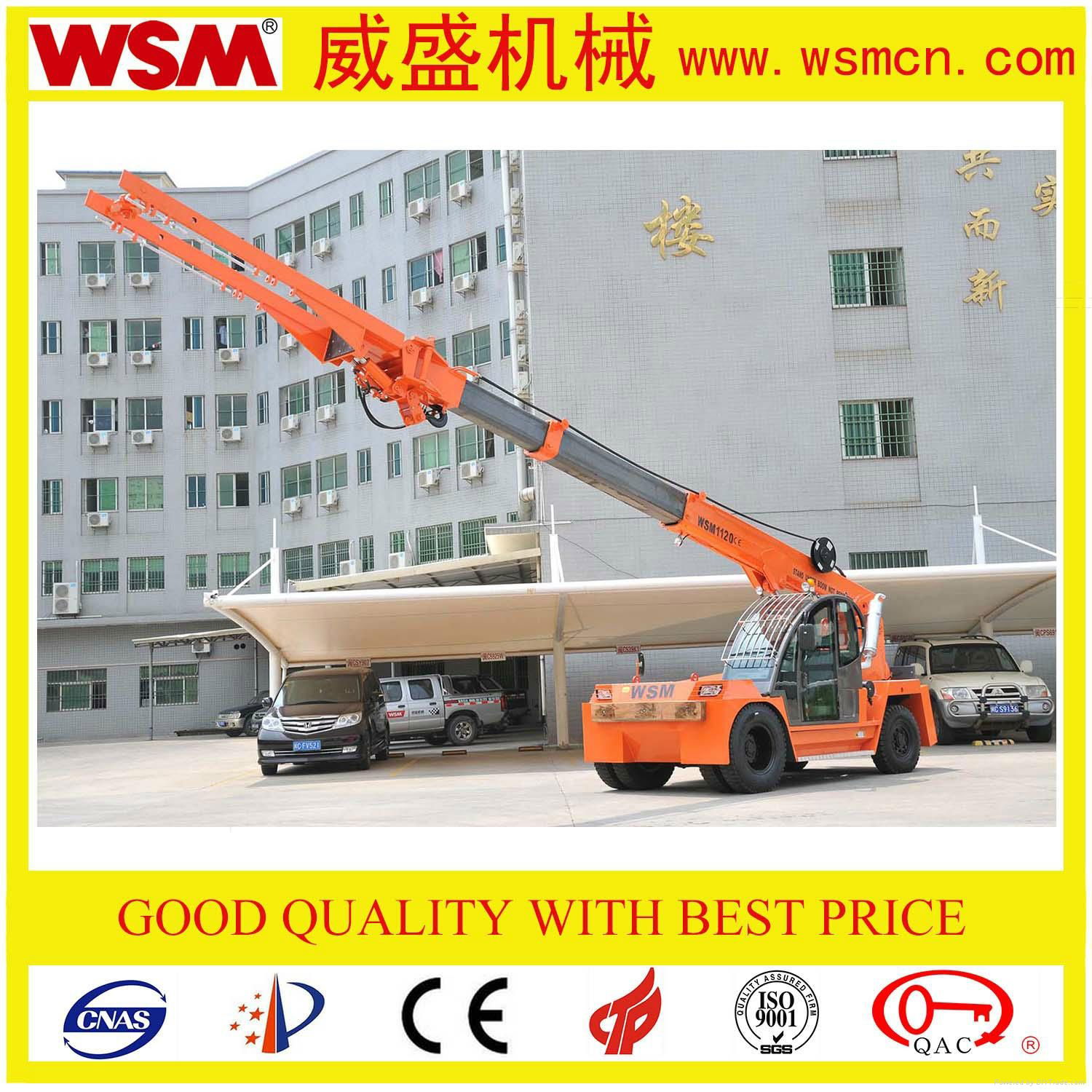 12 tons telescopic boom forklift truck for unloading container 5