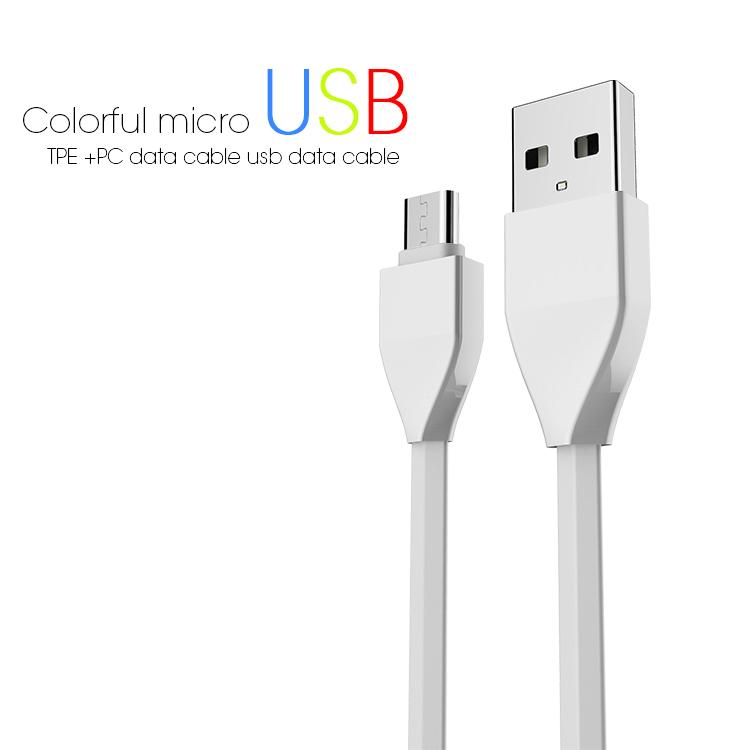 Veaqee datamicro usb cable colorful micro usb TPE +PC data cable usb data cable