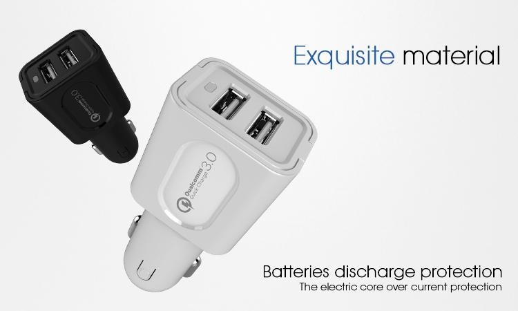 Veaqee manufacturer Dual usb car charger QC 3.0 PIN car mobile charger supplier 3