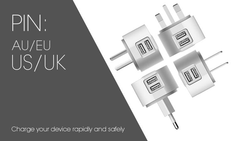 Veaqee manufacturer UK USB travel Charger private mould of a series of 1USB/2USB 3