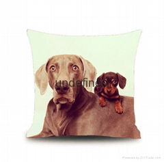 Wholesale Latest Design Animal Pillow Cover Custom Printed Linen Cushion Cover