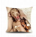 Wholesale Latest Design Animal Pillow Cover Custom Printed Linen Cushion Cover 3