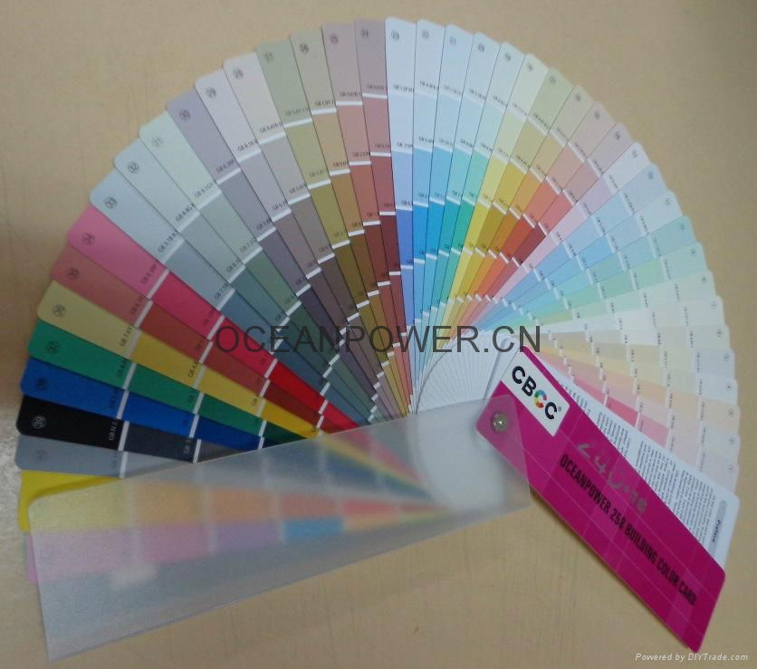 Building paint color shade card with 258 colors universal type 4