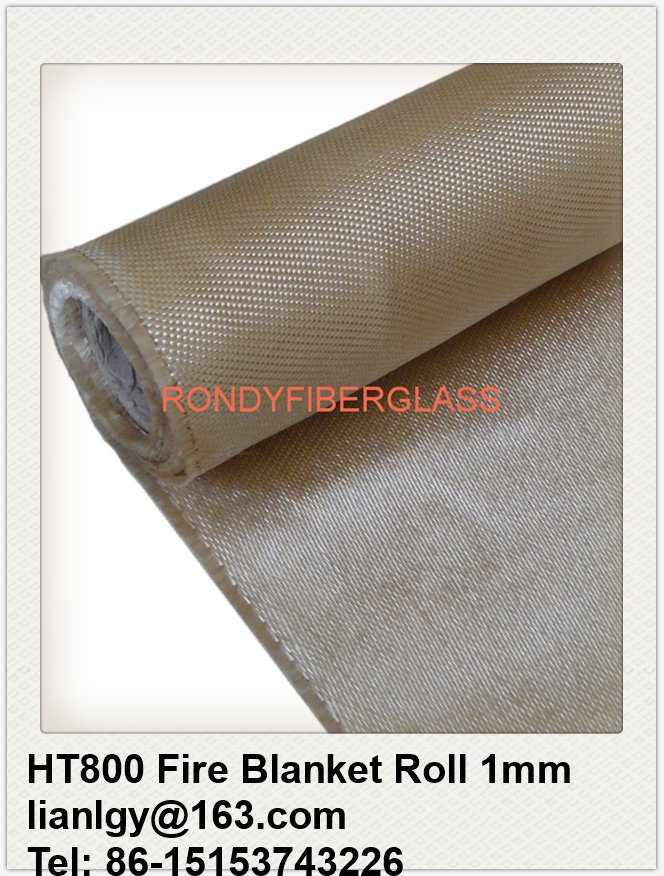 HT800 Fiberglass fire blanket roll  1mm