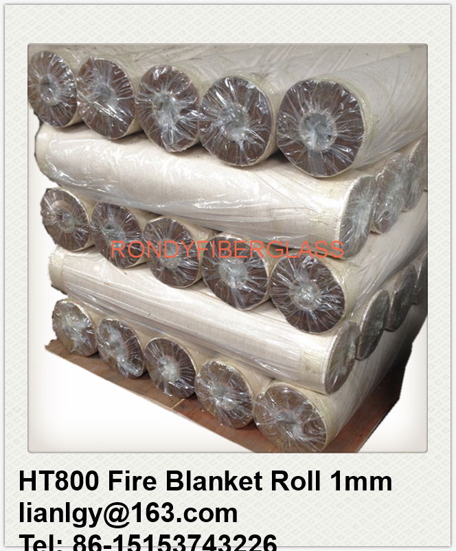 HT800 Fiberglass fire blanket roll  1mm 2