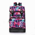 Bistar Galaxy Red Flower Print Best Travel Simpe Backpack With Rope Bag 4