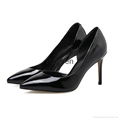 New Fashion Womens High Heel Black Pointed Toe Pump Shoes