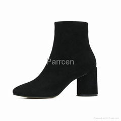 2017 New Fashion Black Suede Ankle Womens Boot Shoes