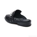 Parrcen Women's flast shoes black leather mule 3