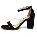 Womens One Strappy Chunky Block Heel Sandal Shoes 