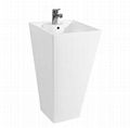 Ceramic square one piece free standing