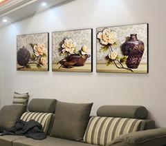 Home decoration 3d resin flower oil painting for home