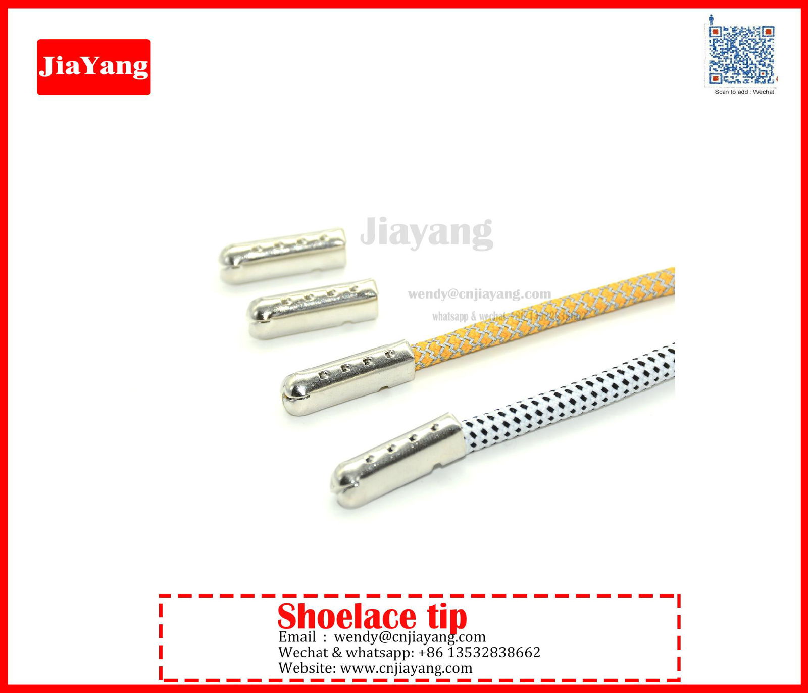 jiayang metal shoelace end cap shoelace end cap factory  2