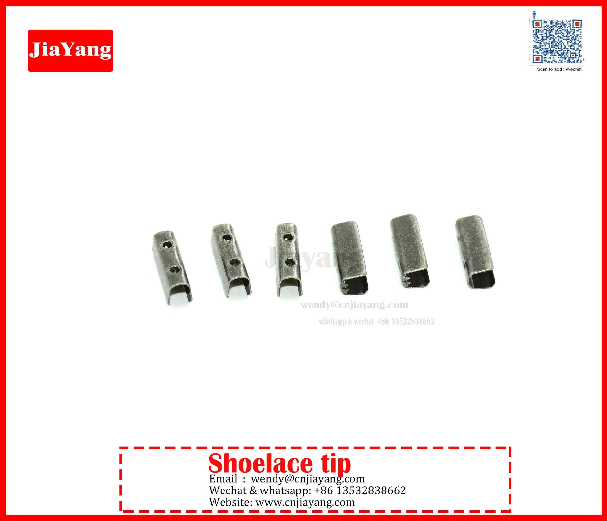 Factory price 2 holes metal crimp aglets  4