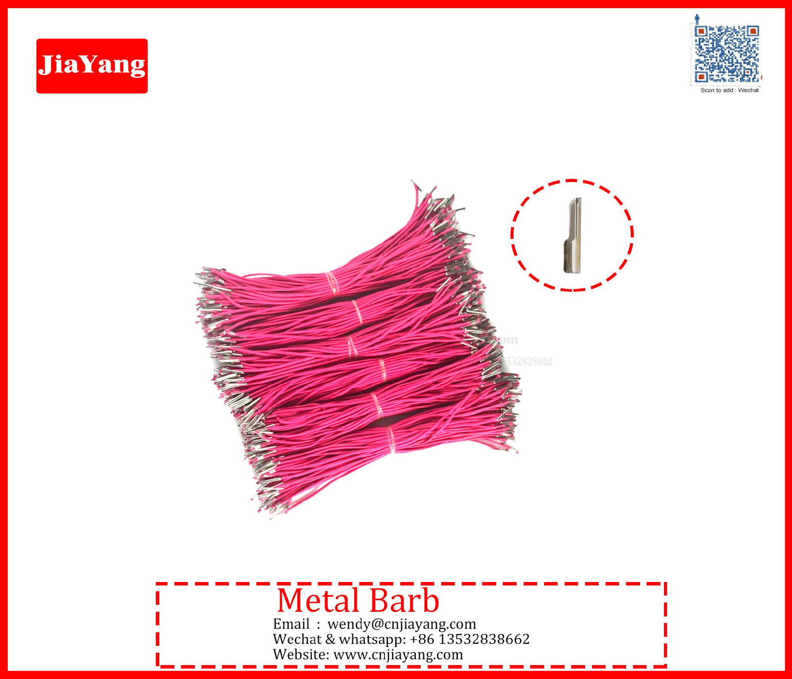 different size metal barb for elastic lace  3