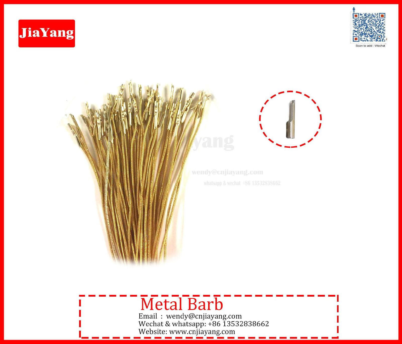 different size metal barb for elastic lace  4