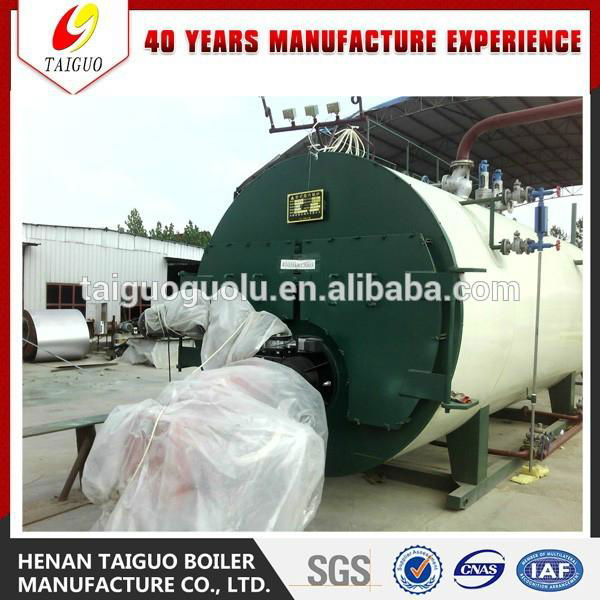 Energy Saving 8000KG Oil Gas Fired Steam Boiler With Three-passes Wet-back Corru 2