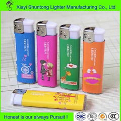 Factory wholeasle disposable plastic gas colored lighter