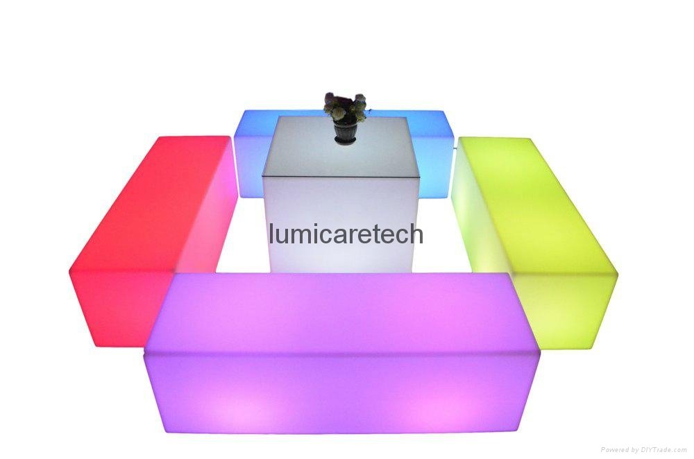 Battery Powered LED Bar chair LED Cube chair Table for Party