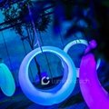 plastic colorful led outdoor furniture swing garden swing 3