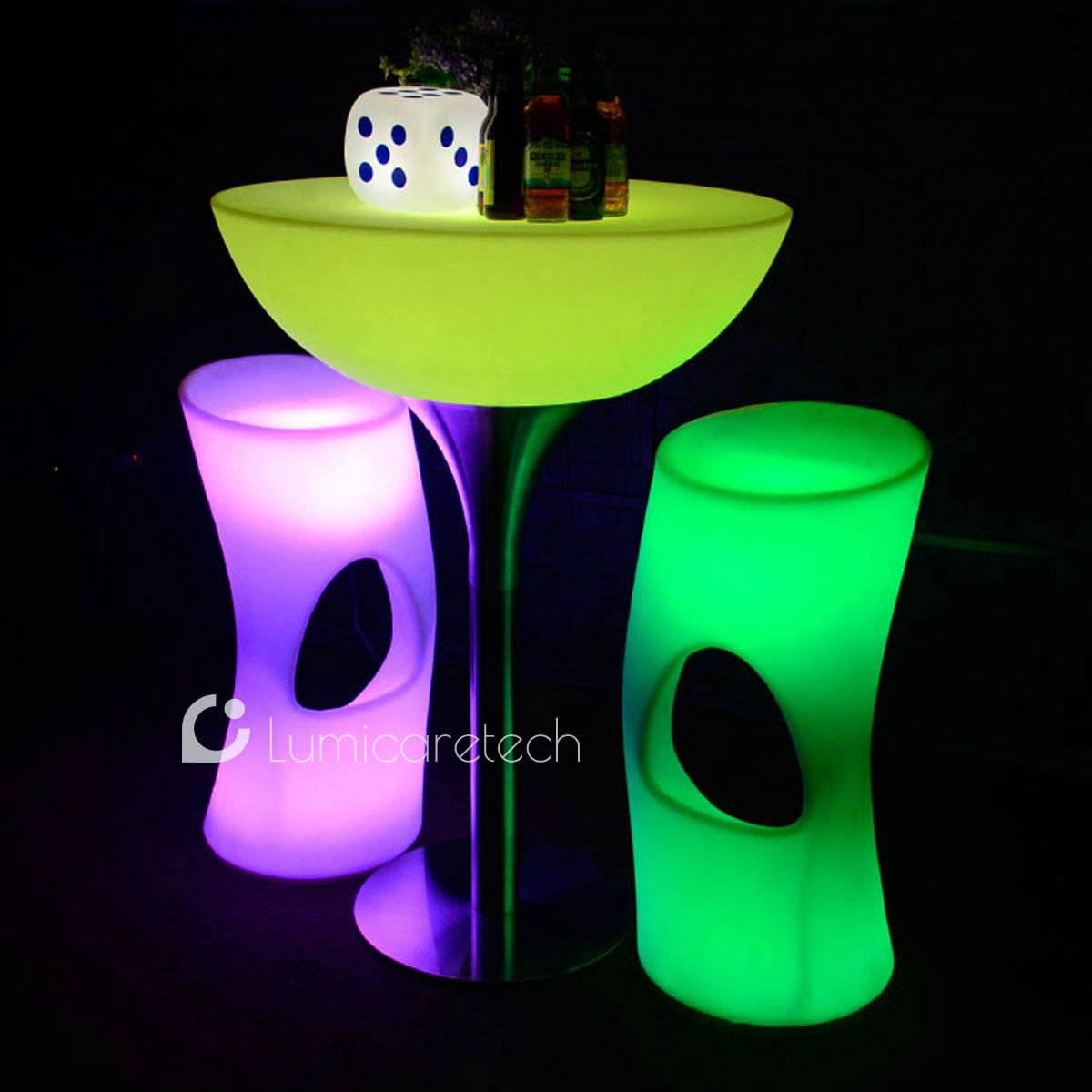 color changing plastic led furniture bar stools 2