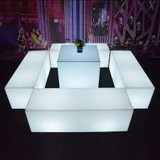 Battery Powered LED Bar chair LED Cube chair Table for Party 3