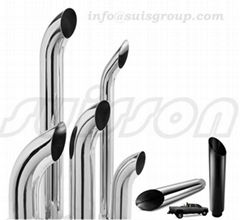 Exhaust curved stacks lorry pipe