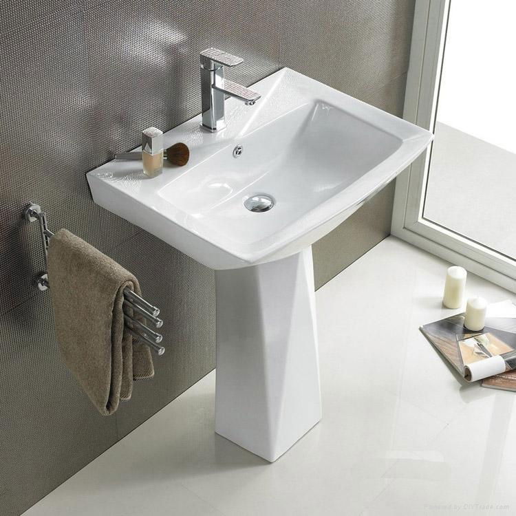 New design Ceramic pedestal wash basin