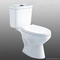 Hot sale bathroom toilet two piece water closet  1