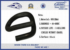 Corrosion Resistance 60Si2CrA E Shape Elastic Rail Clips / Rail Fast Clip