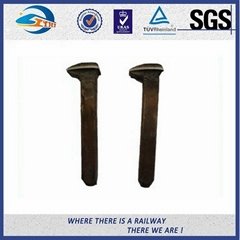 4.6 / 4.8 Grade Railroad Track Spikes / Railway Dog Spikes With Plain Finish