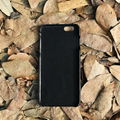 Full grain black leather phone case for iphone 7 plus 5