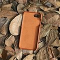 Cognac leather case phone with card slots 5
