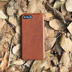 Oil wax full grain leather esigner leather phone cases