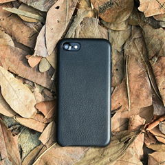 Premium black full grain leather case for phone