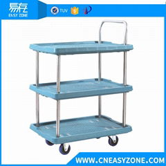 Easyzone 150kgs heavy duty industrial pull cart dolly cart